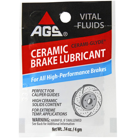 AGS Cerami-Glyde Silicone Brake Lubricant, Pouch, 4 g CM-1